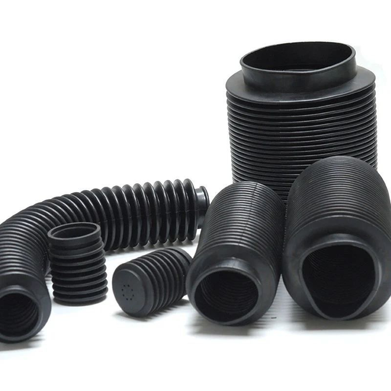 Factory OEM Compression Molded Flexible Rubber Bellows Hose High Temperature Silicone Bellow Cover