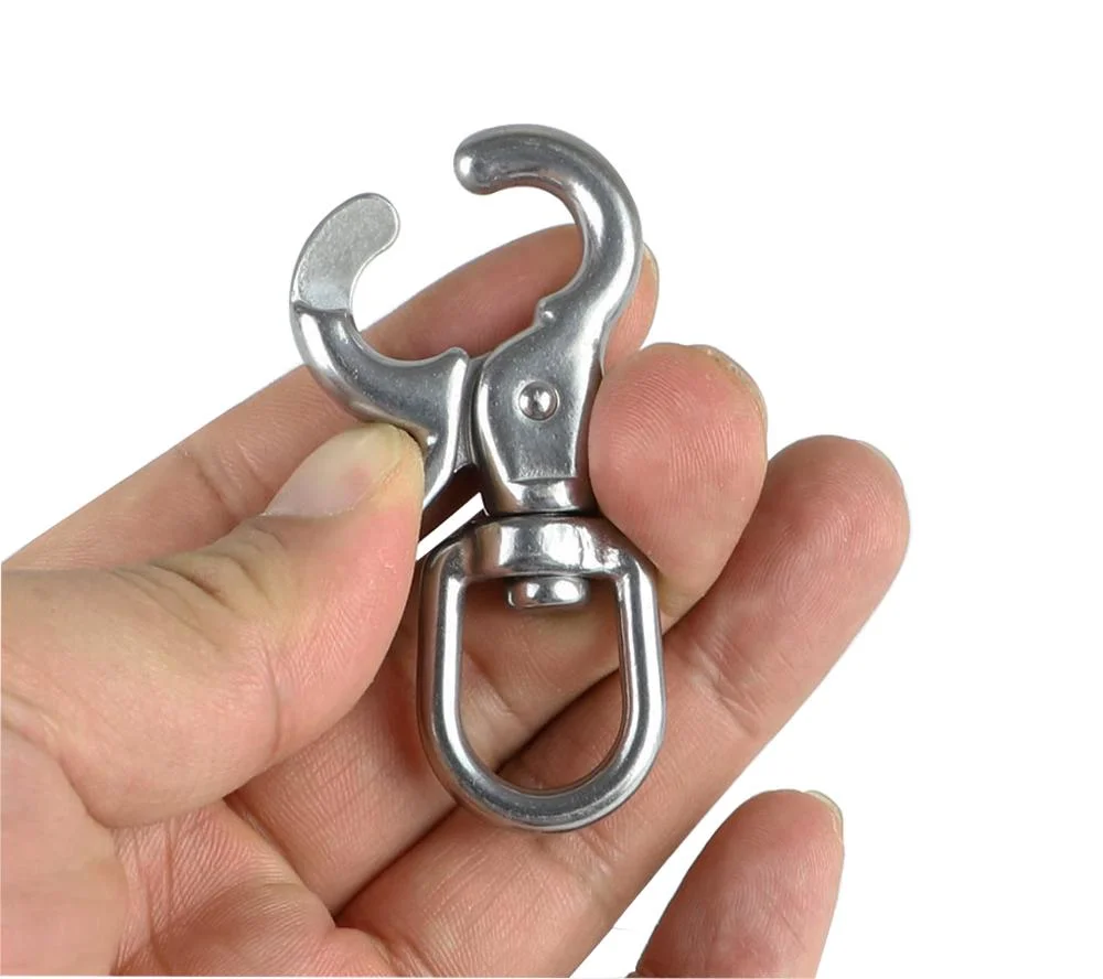 Newest Sale Precision Manufactured Stainless Steel Marine Hardware Wire Rope Fittings Precision Casting Trigger Swivel Snap Hook