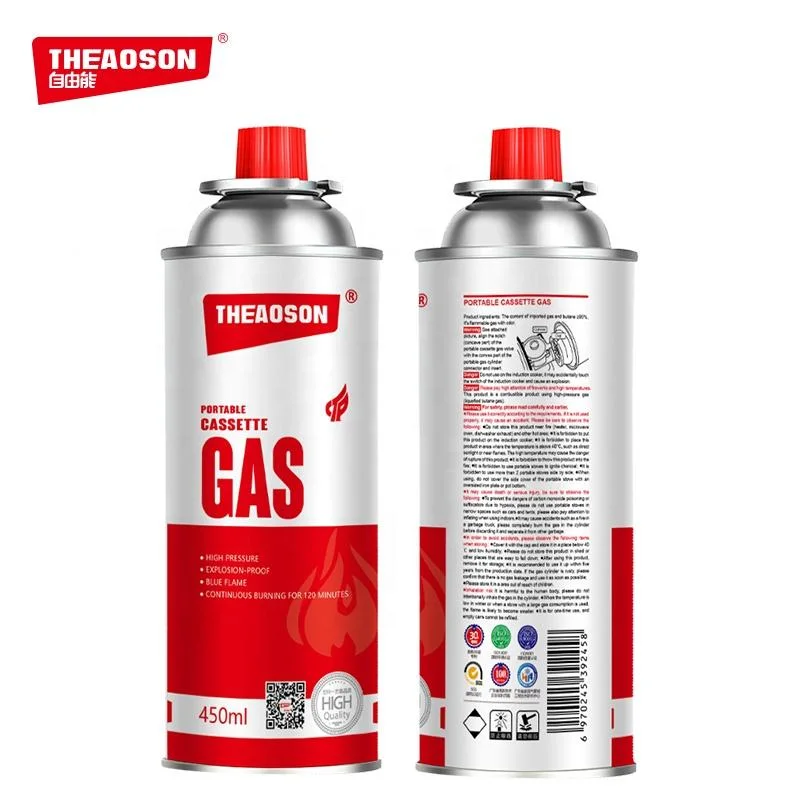 Theaoson 450 ml de cassete de Fogão a gás portátil com acampamento de verão