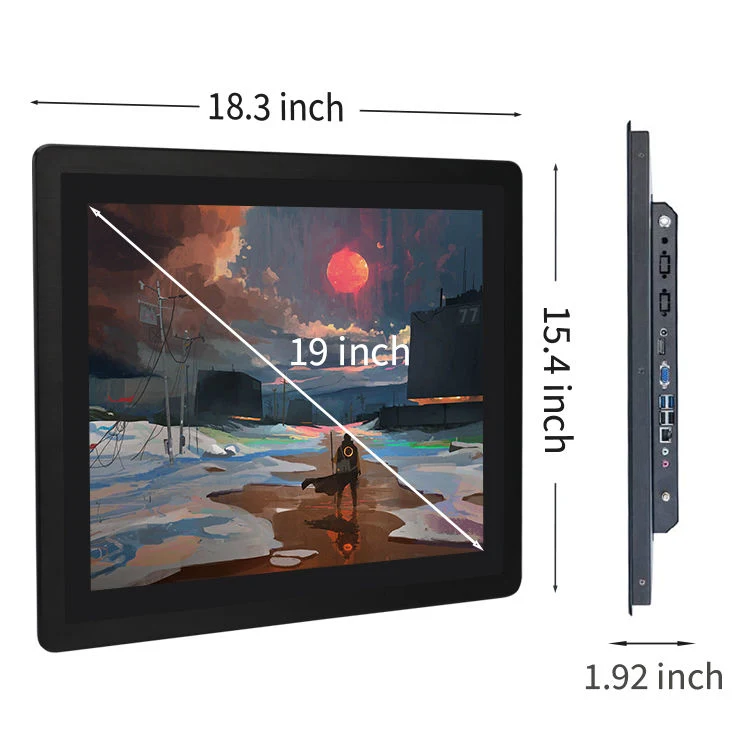 Nueva pantalla táctil integrada industrial resistente 19inch todo en uno PC de panel