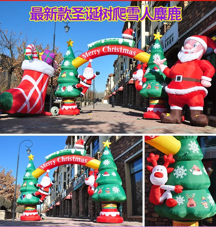 Boyi Inflatable Blow up Decoration, Inflatable Christmas Tree with Santa Claus B6323