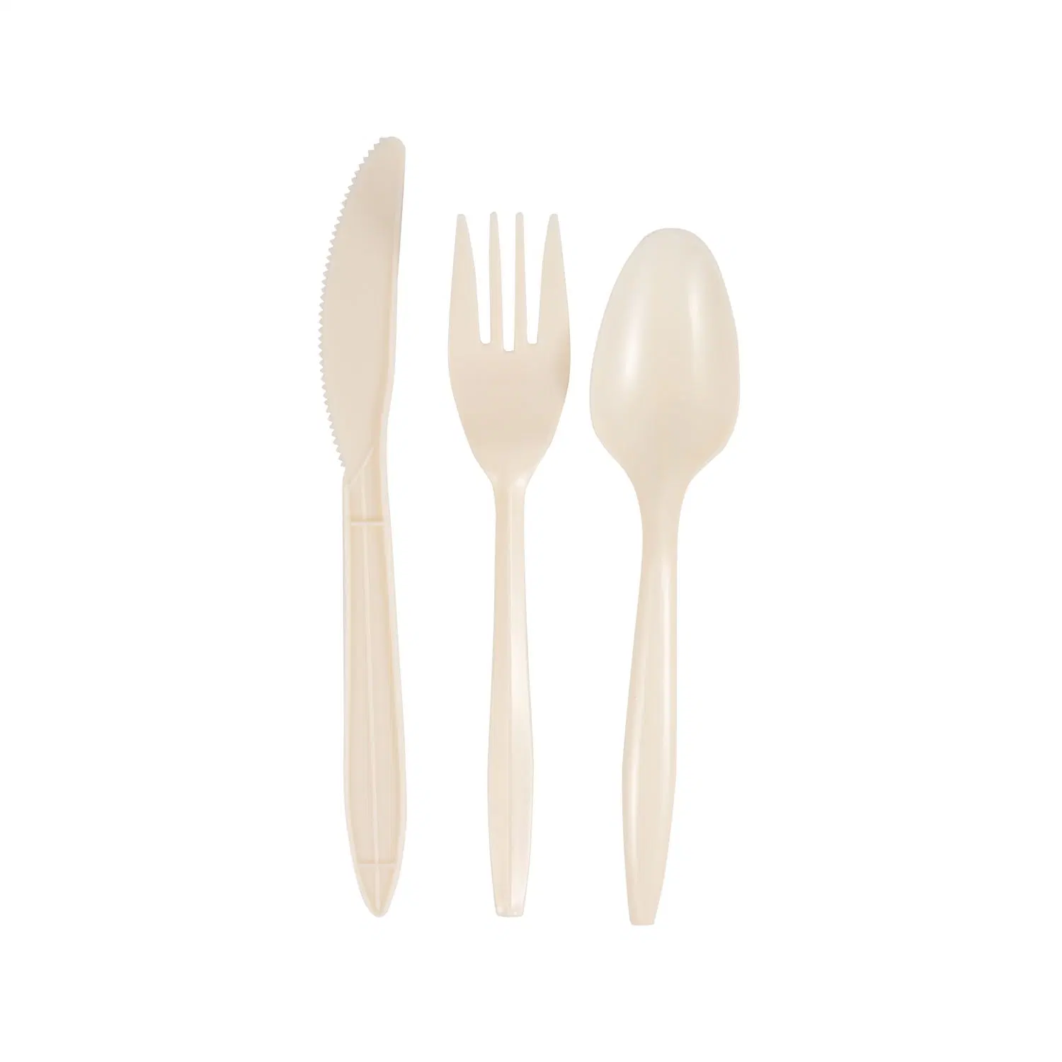 Disposable Knives and Forks Wholesale/Supplier Cornstarch Degradable Tableware Take-out Fast Food and Cake Knives and Forks Spoon