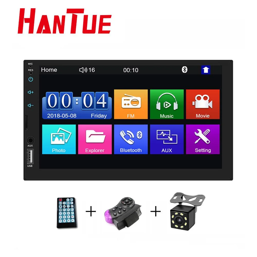 Car MP5 Player 2 DIN 7 Inch Wince Car Video Color Light HD Screen Stereo Car Stereo MP5 Multimedia Player Audio Video