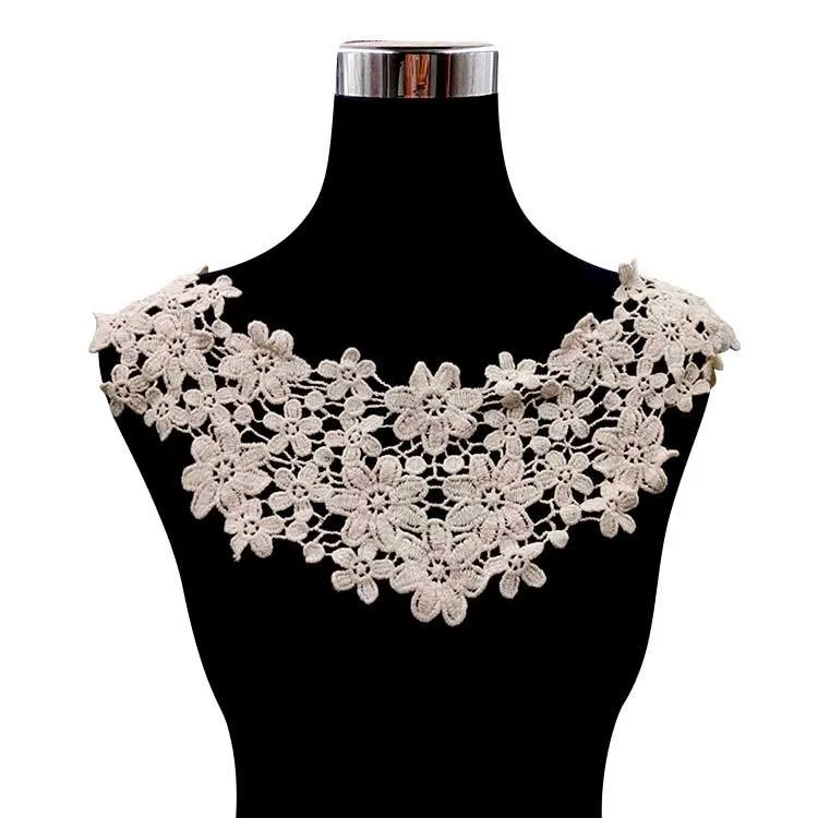 Small MOQ Fashion Style Chemical Lace Collar in Apparel for Africa Dubai Wedding Dress Accessories