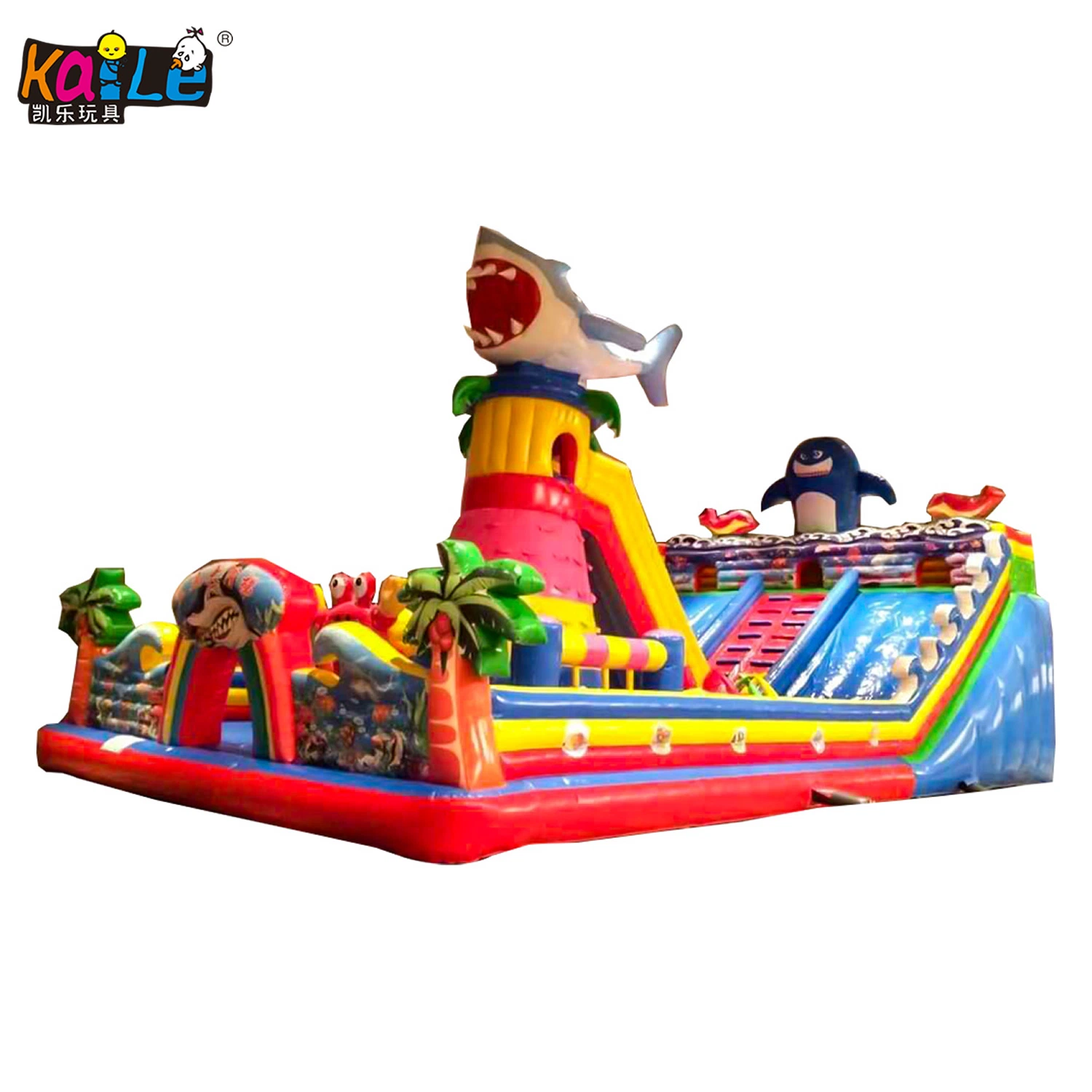 Beautiful Design Amusement Park Kids Castle Inflatable Candy Bounce House Stair Slide