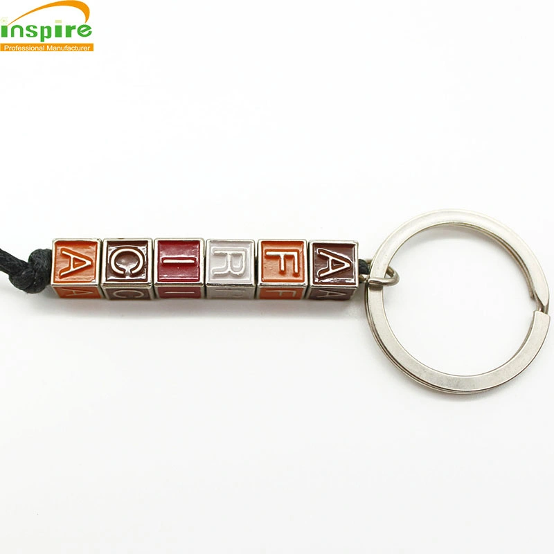 Souvenir Gift Free Samples Custom Wholesale/Supplier 3D Letter Metal Key Ring