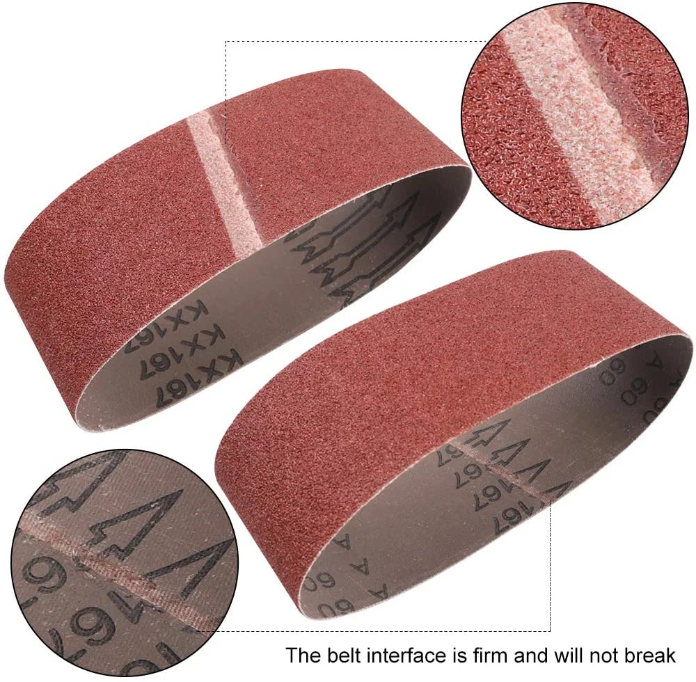 America Hot Selling 5 Inch Red Sanding Abrasive Belt for Wood Metal