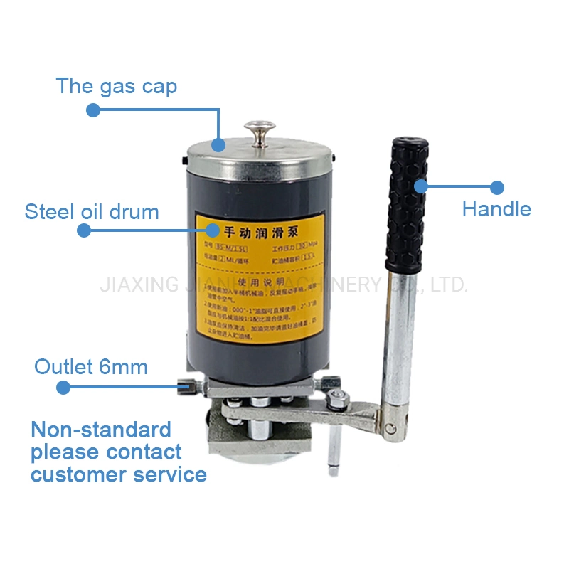 BS-M 1,5 L Handfett-Kleinhydraulikpumpe Zentrale Schmiersystem manuelle Fettpumpe für Drehmaschine CNC-Maschine
