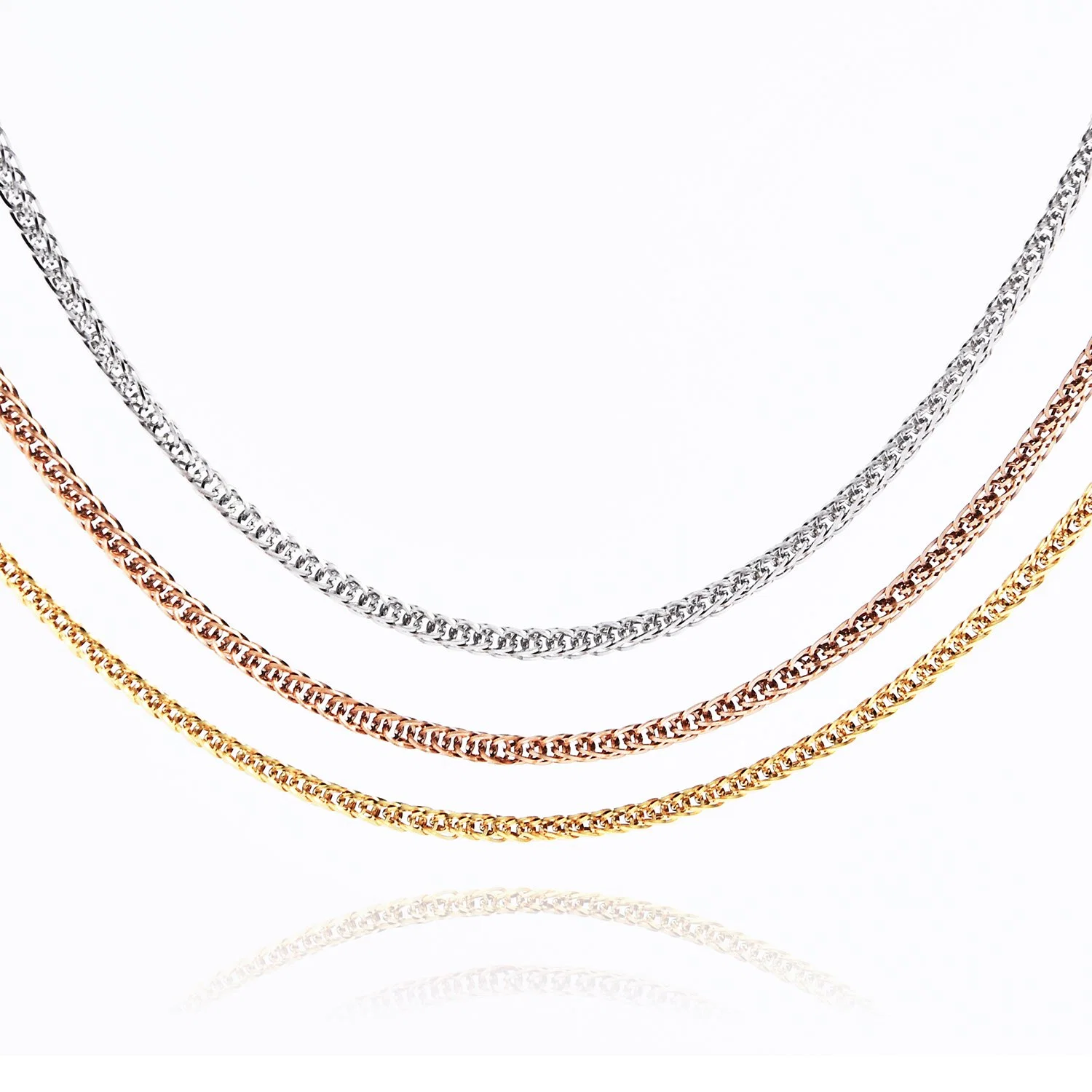 Gold/ Rose Gold/Silver Colors Classical Chopin Necklace Use 316L Non Tarnish, Non Rust Stainless Steel Jewelry for Men