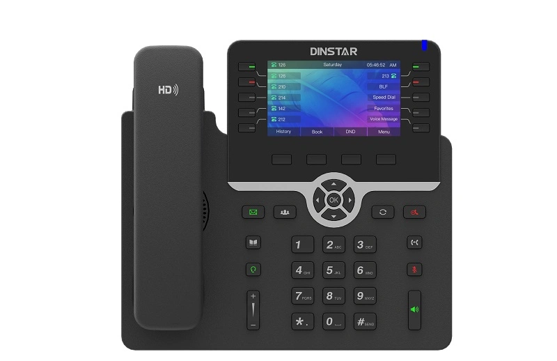 C66GP Brand New Dinstar libéré la voix HD haut de gamme Téléphone IP SIP