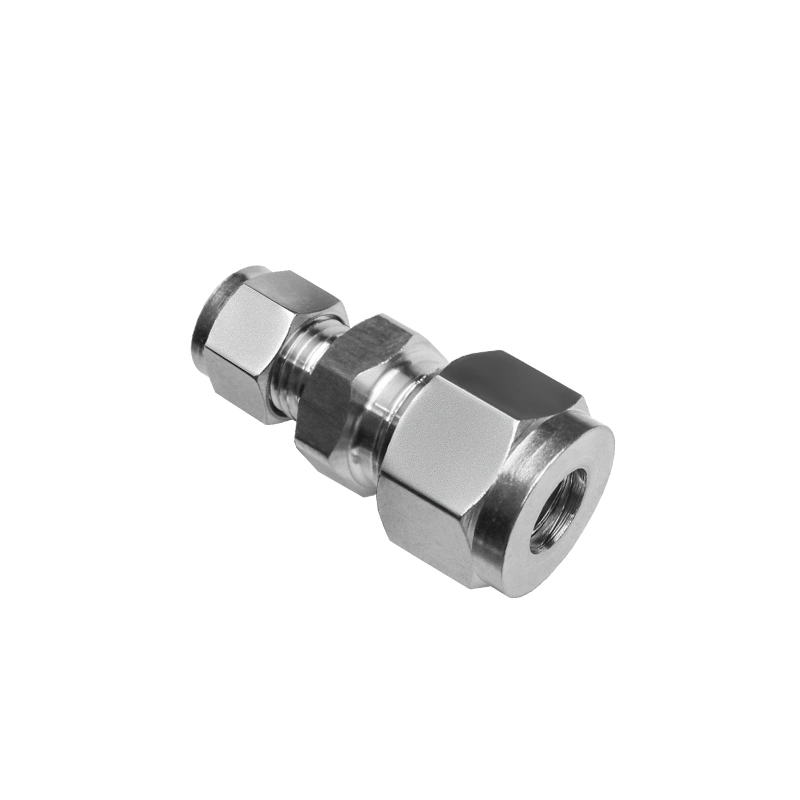 Chapa de aço inoxidável 316 3/8 pol. NPT 1/2 Conexão de compressão Conector Macho Swagelok Tubulação Acessórios de instrumentos