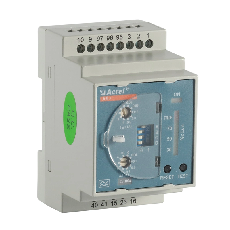 Acrel AC Type DIN Rail Residual Current Relay for Earth Leakage Protection with Rated Current 1A / 30A for Power Plant Asj10-Ld1a