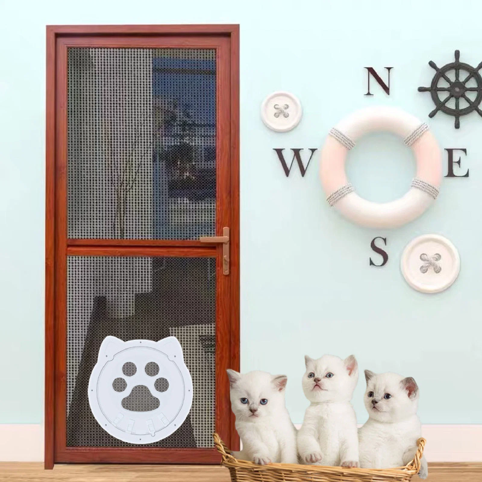 Pet Screen Door for Sliding Doors Magnetic Flap Screen Door for Cats Puppy Control in out