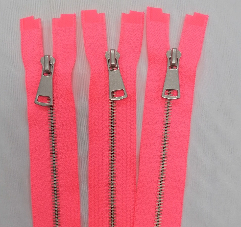 No. 3 Rr European Teeth Metal Zipper Open End Fluo Tape