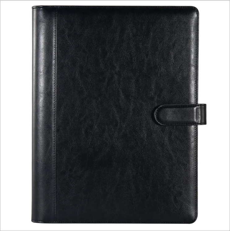 Bloc de notas cuaderno Archivo de bolsillo Organizador Profesional de una cartera de cuero de PU4 carpeta