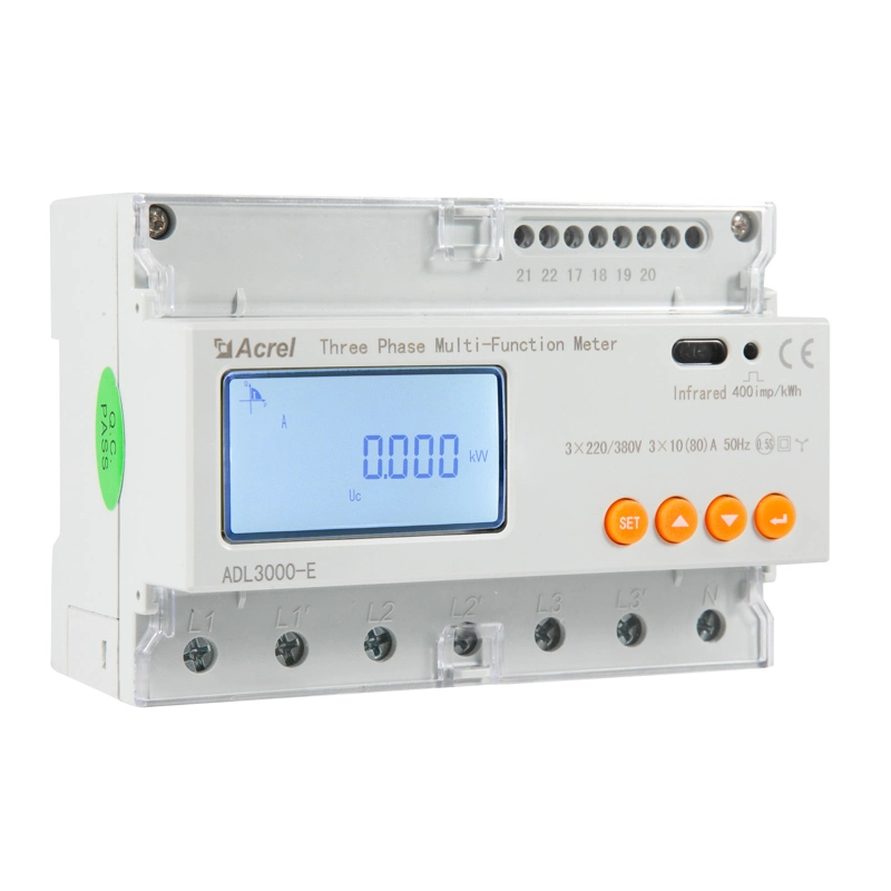 Acrel Adl3000-E/CT tres Fase 3, en carril DIN Multi Kwh vatios hora Medidor de potencia de energía Electrónica / Wattmeter