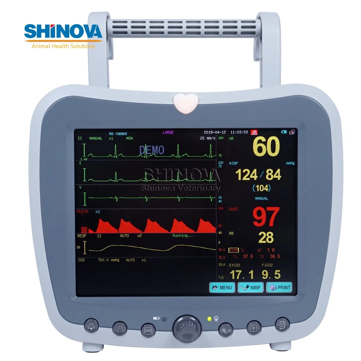 8,4 Zoll Veterinärmonitor Vet Monitor Tiermonitor Mit EtCO2