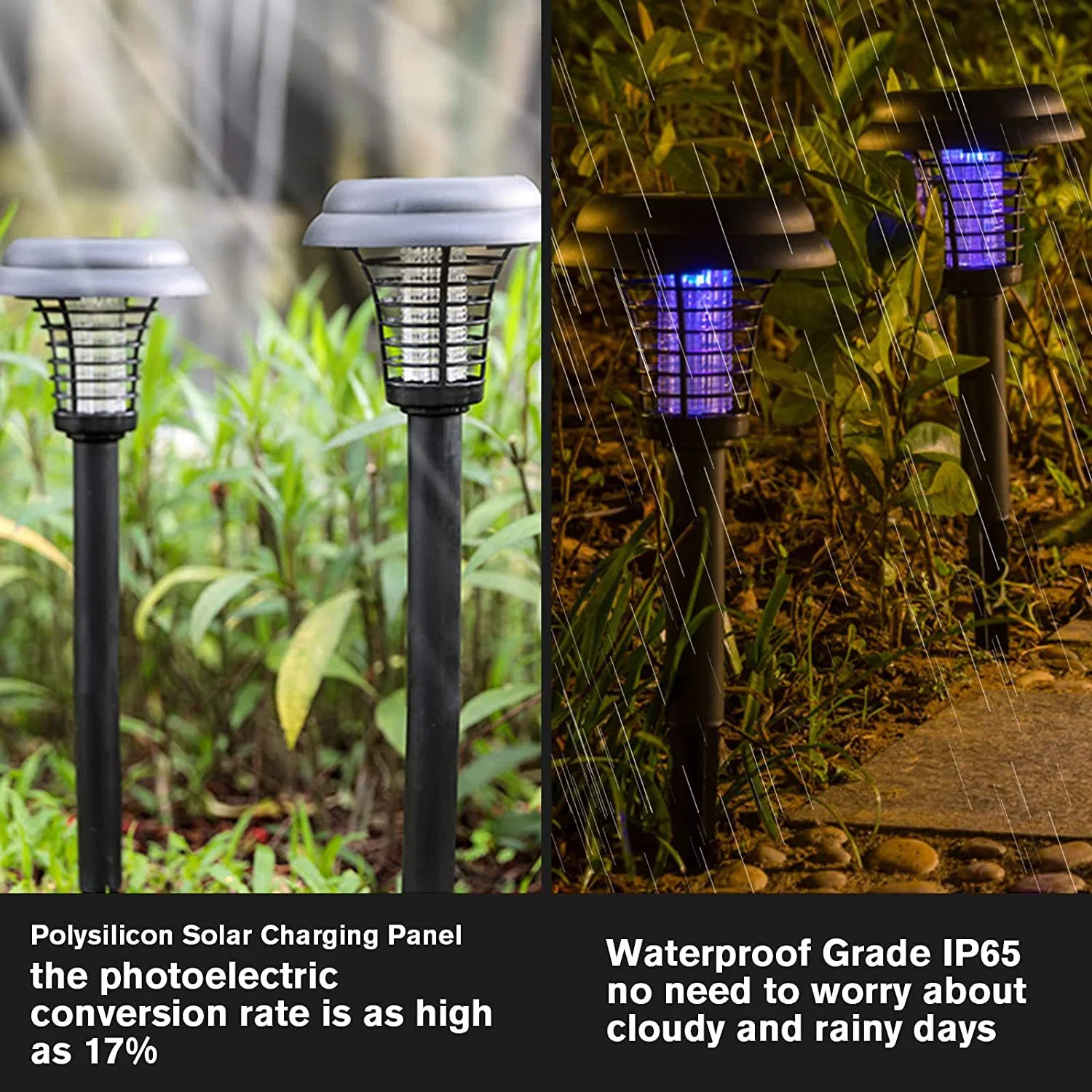 Solar - Powered Pátio Jardim luzes repelentes de mosquitos