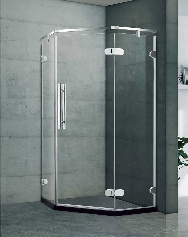 Shower Bathroom Diamond Sharpe Three Tempered Glass