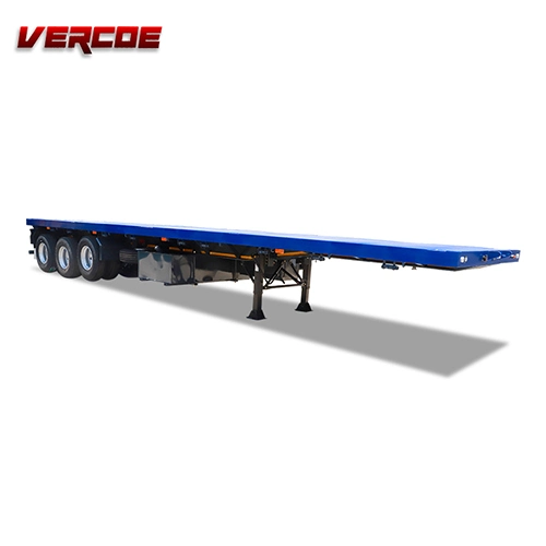 3 Axles 40FT Container Platform Trailer Flatbed Semi Trailer for Sale