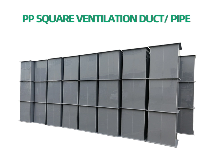 Ventilation Ducting System Large Diameter PP Plastic Rectangular Air Duct