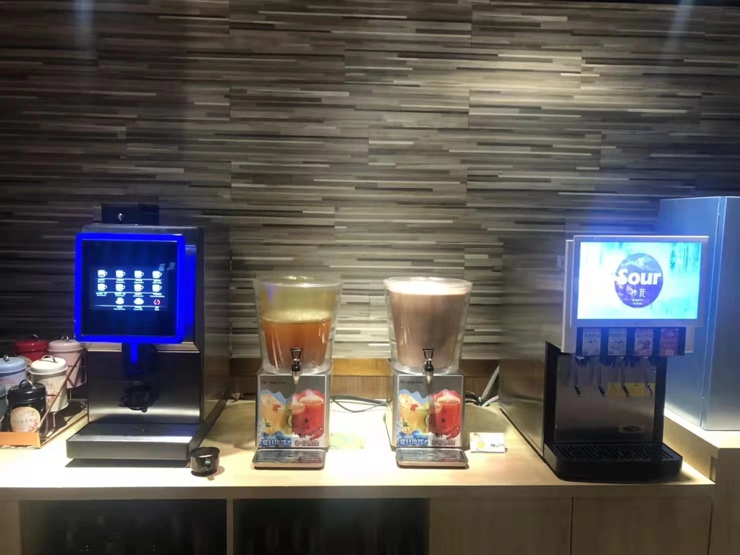 Hotel Restaurant Commercial Water Cola Fruit Juice Refrigeration Cooling Juicer Beverage Dispenser