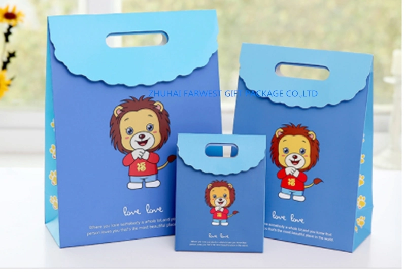 Small Paper Hand Bag with Handle Cute Printing Wholesale/Supplier Good Price