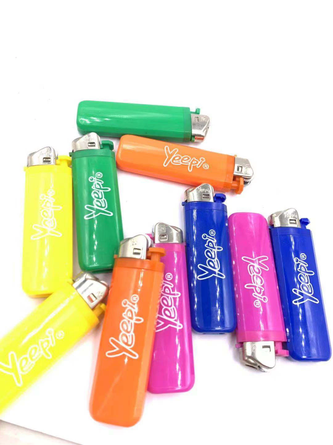 Custom Flame Encendedor Electric Lighter Disposable Cigarette Gas Cheap Custom Logo Refillable Plastic Reloj Briquet