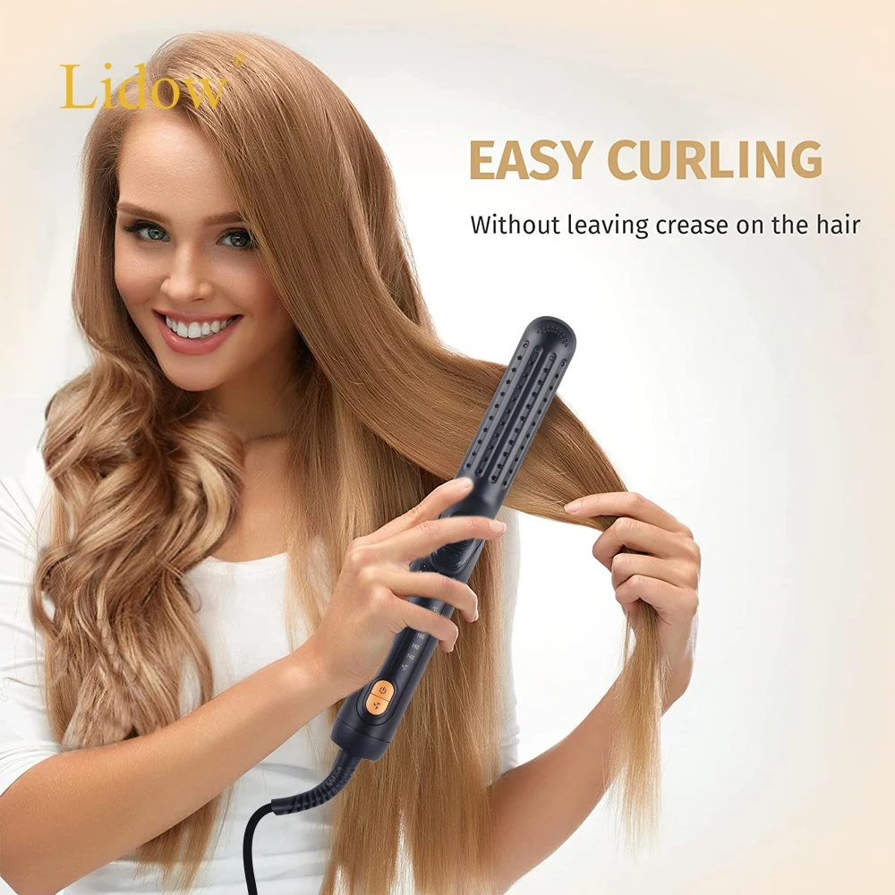 3 em 1 escova eléctrica de Curling um passo de ar frio do secador de cabelo alisador de cabelo