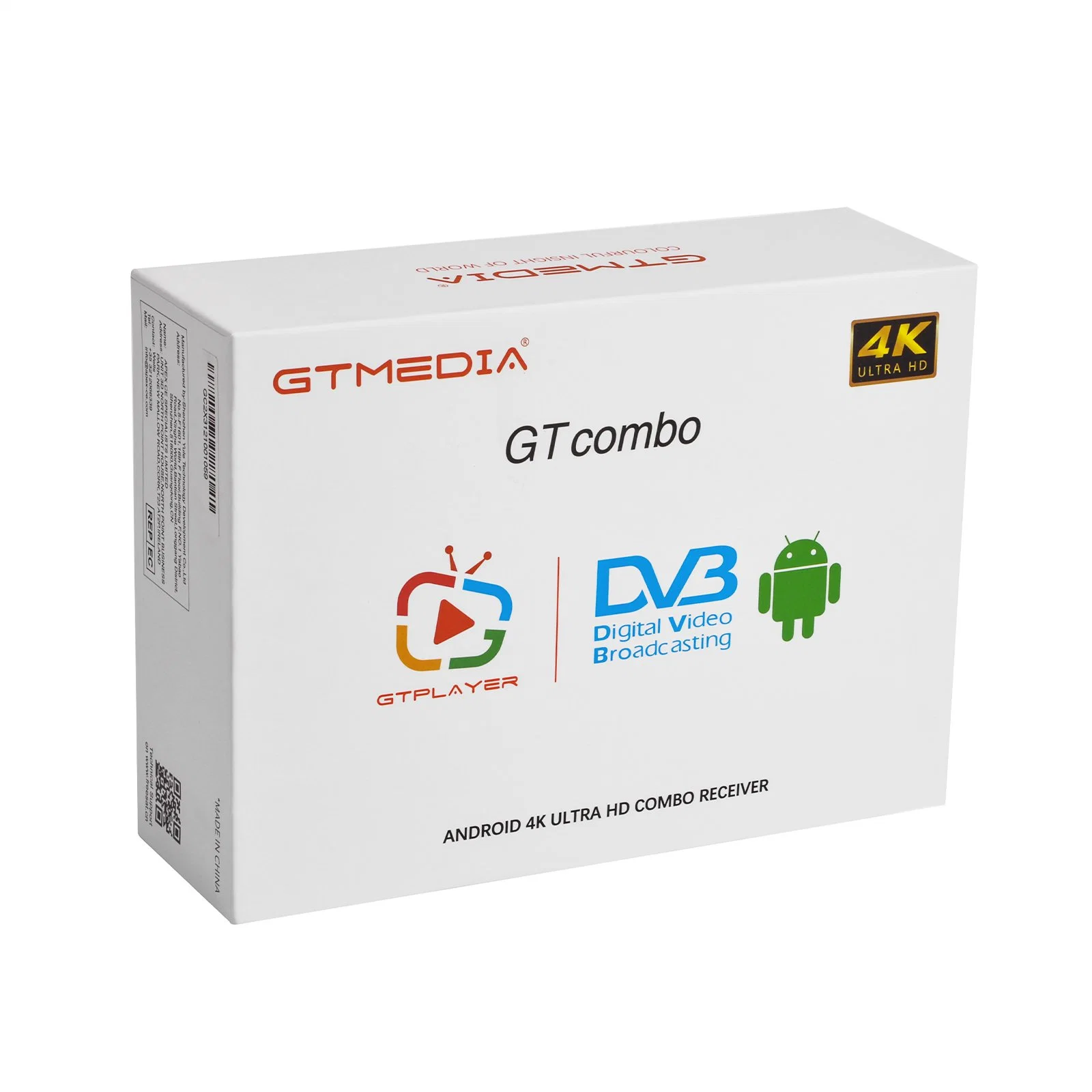 2.4G/5g 4K Bt4.1 WiFi Gtcombo Android TV Box récepteur satellite