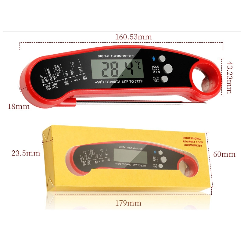 فولاذ لا يصدأ 304 مقياس حرارة لمسبار Meat سريع القراءة لشواء Mat J526