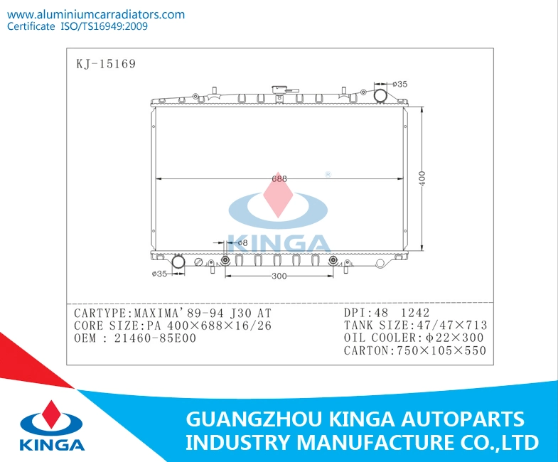 Auto Radiator for Nissan Maxima'95-02 Qx A32 at