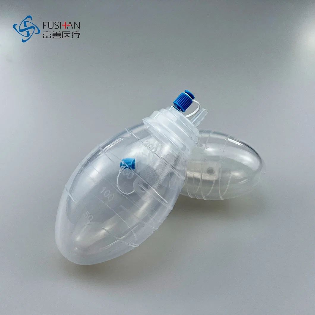 Fushan Factory Disposable Medical Silicone Reservoir Drain Bulb for Wound Drainage with CE&ISO Certificate OEM Service (100cc 150cc 200cc 400cc)