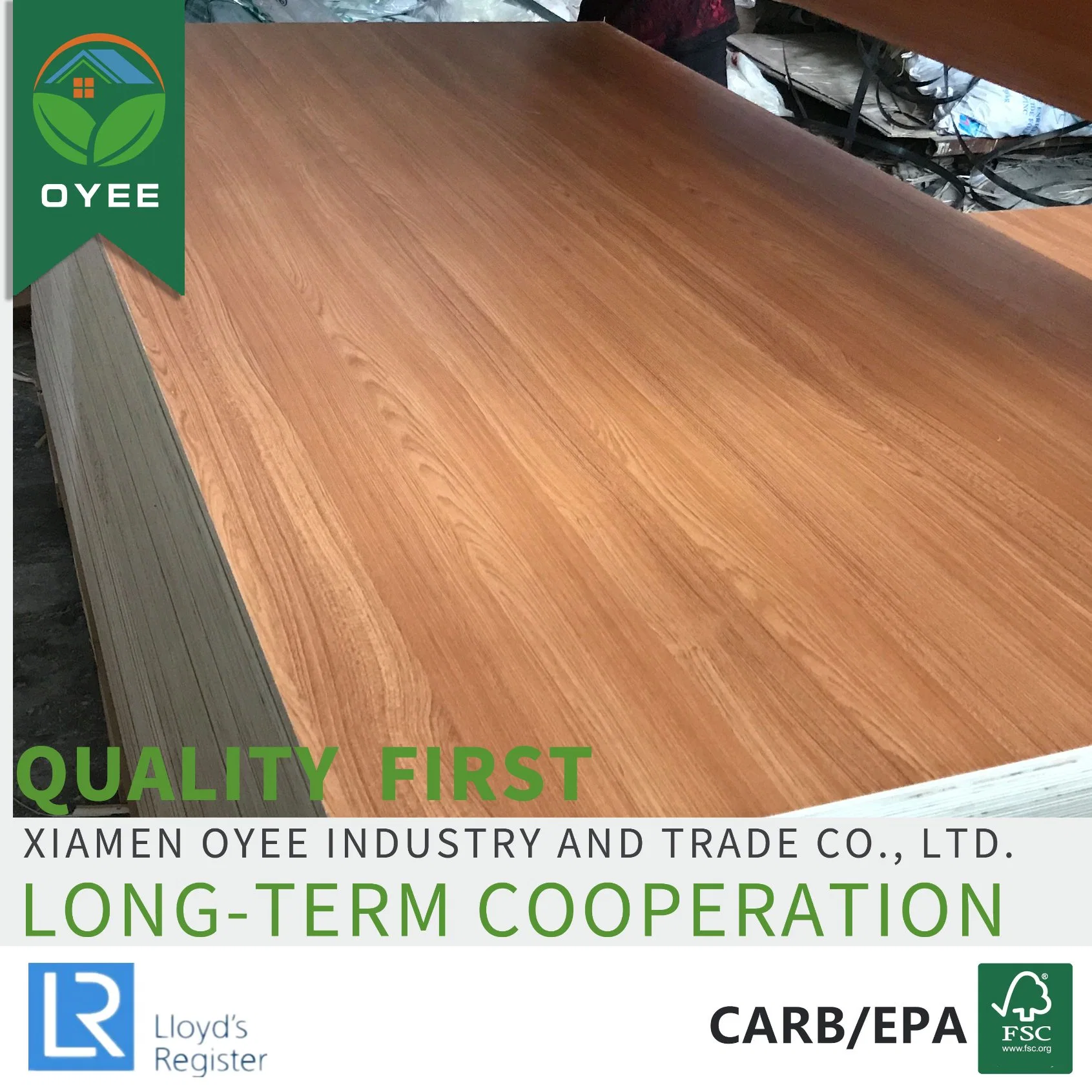 18mm American Red Oak Wood Grain Melamine Faced Coated Plywood