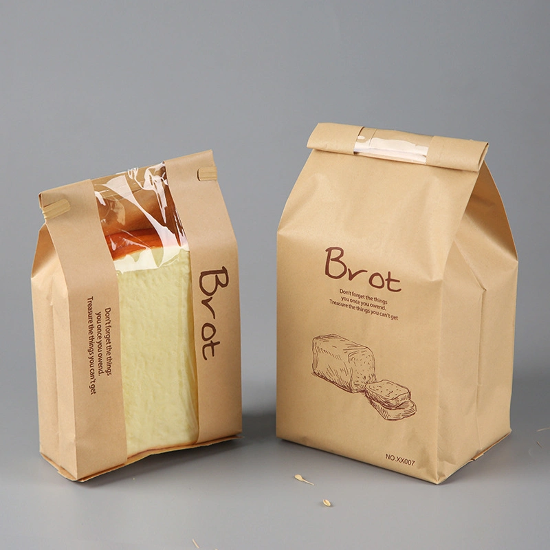 Wholesale/Supplier Custom Design Food Grade Moisture-Proof Biodegradable Compostable 1 Kg 2kg 5kg Kraft Paper Bags for Flour Packaging