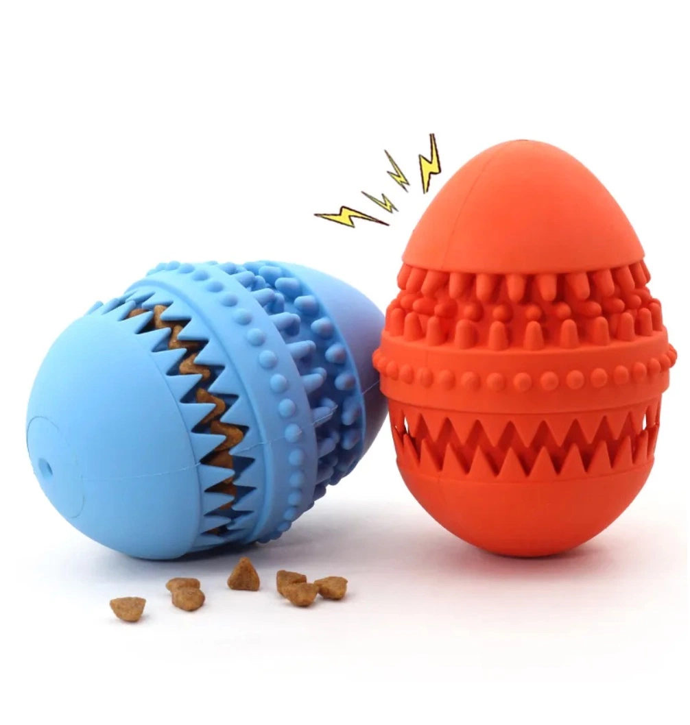 Hot Sale Rubber Dog Squeaky Toys Ball Puzzle Dog Food Dispenser