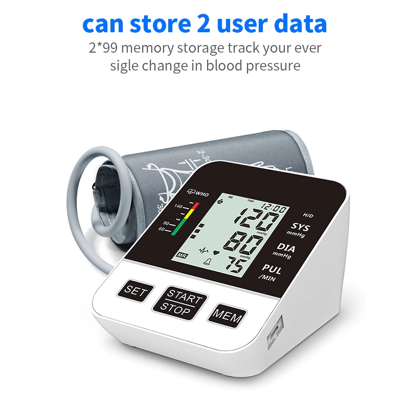 Monitor de Pressão Arterial em Casa Grande Automático do Braço Superior do manguito de pressão arterial