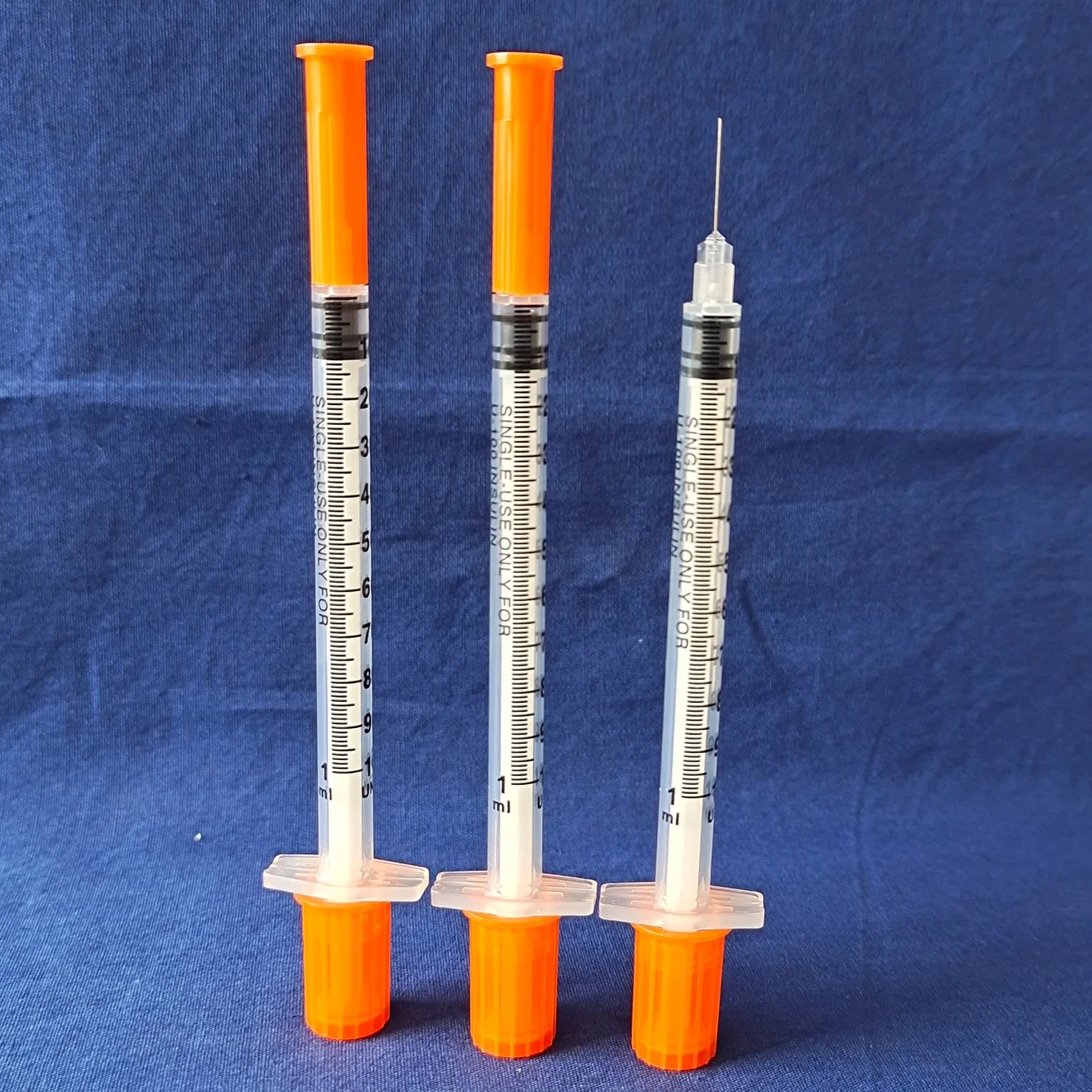 Hot Sales 1ml 0.5ml 0.3ml Disposable Single Blister or 10PCS Polybag Package Insulin Syringe with Fixed Needle 29g 30g 31g, OEM Manufacturer