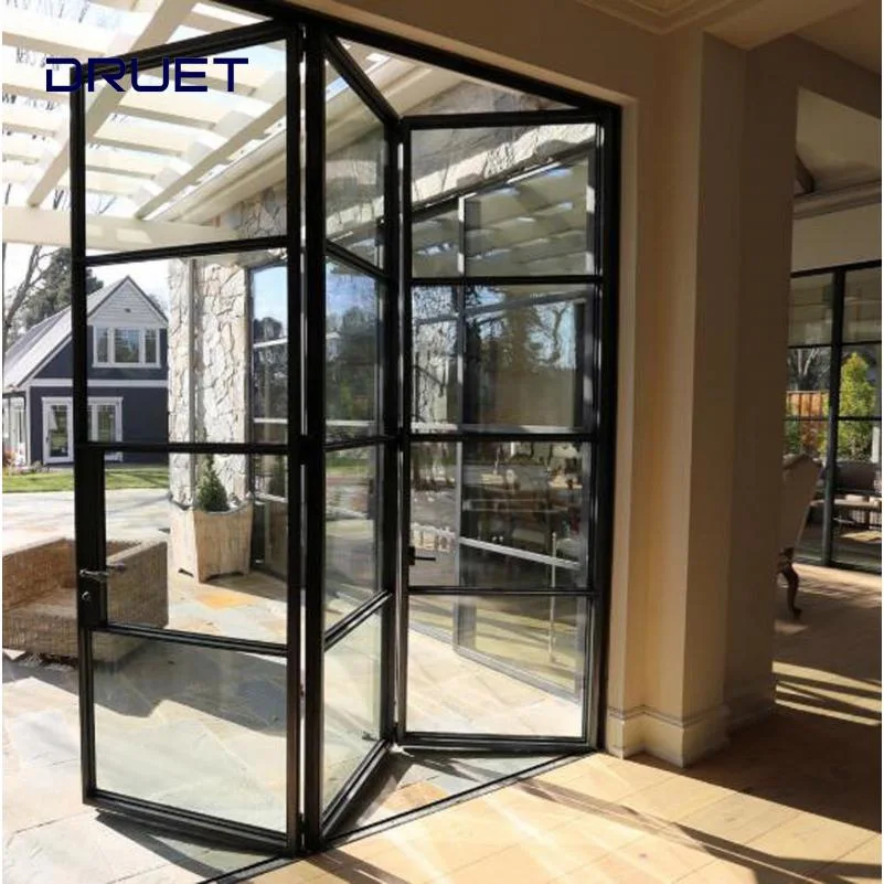 Double Tempered Glazed Aluminum Bi-Folding Doors for Balcony Kitchen