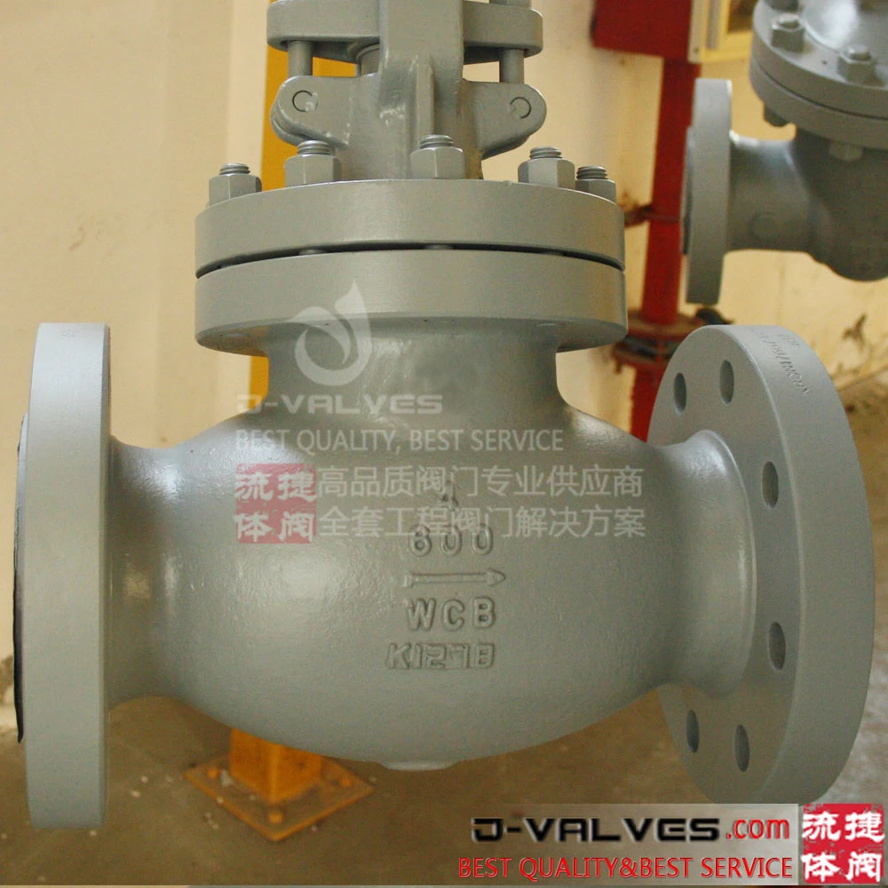 ASME B16.34 Through Way Wcb Cast Steel Plug Disc Flange Globe Valve