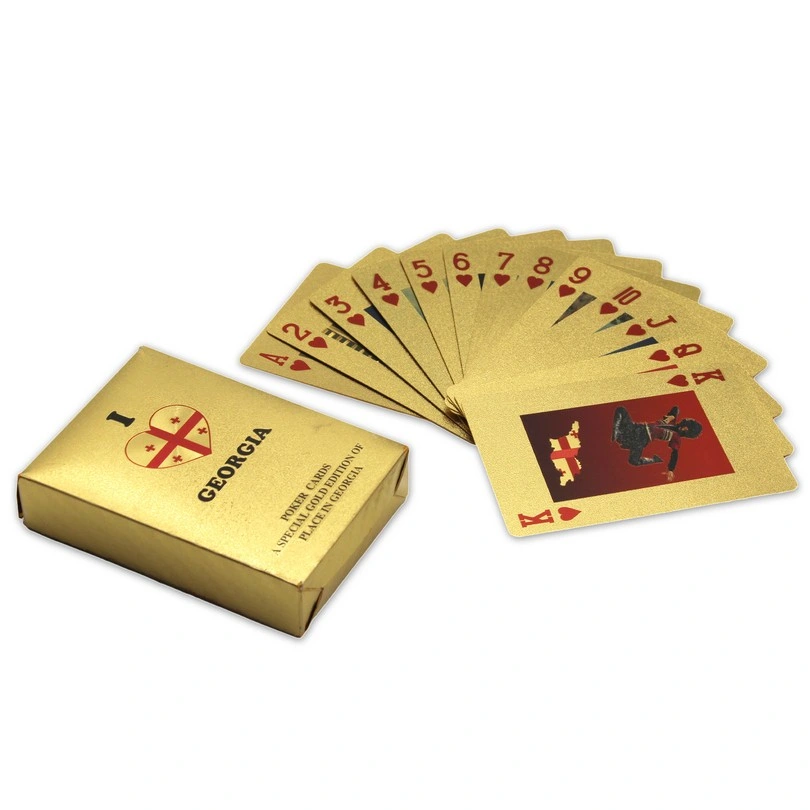 البلاستيك المقاوم للماء الذهب PVC لعب بطاقات الذهب الذهب الذهب الذهب الذهب الذهب الذهب الذهب الذهب تشغيل البطاقة