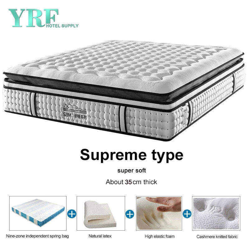 Wholesale/Supplier Customized Luxury Hilton Hotel Soft Mattress Compressed California King Double Full Single Bed Gel Memory Latex Foam Pocket Spring 10 Inch 12 Inch