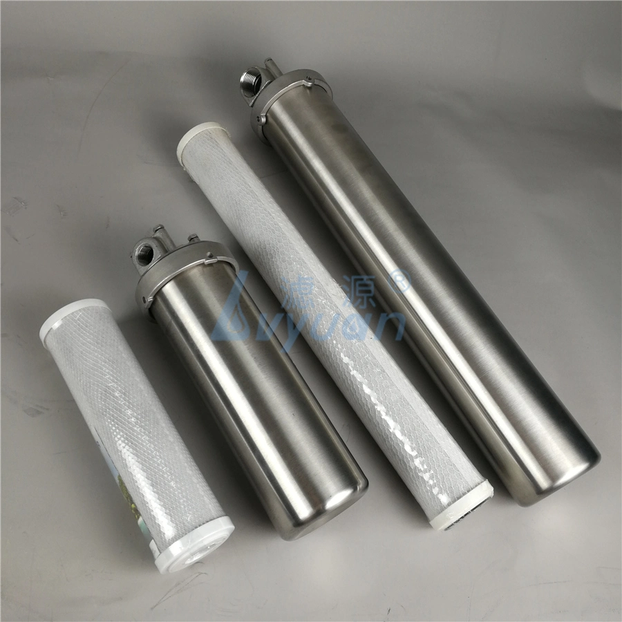 5 10 20'' Inch Slim Jumbo Ss 304 Stainless Filter Housing Size 10" for Home Car Outdoor Water Purification Purifier System