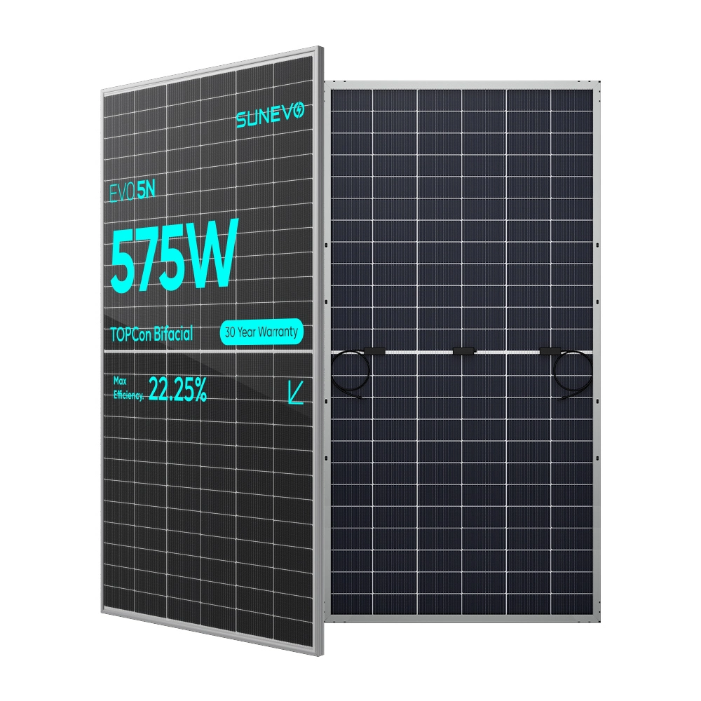 Sunevo Top Venta Paneles Solares 550W 575W 590W 595W 600W Mono Bifacial células Solares con buen Precio