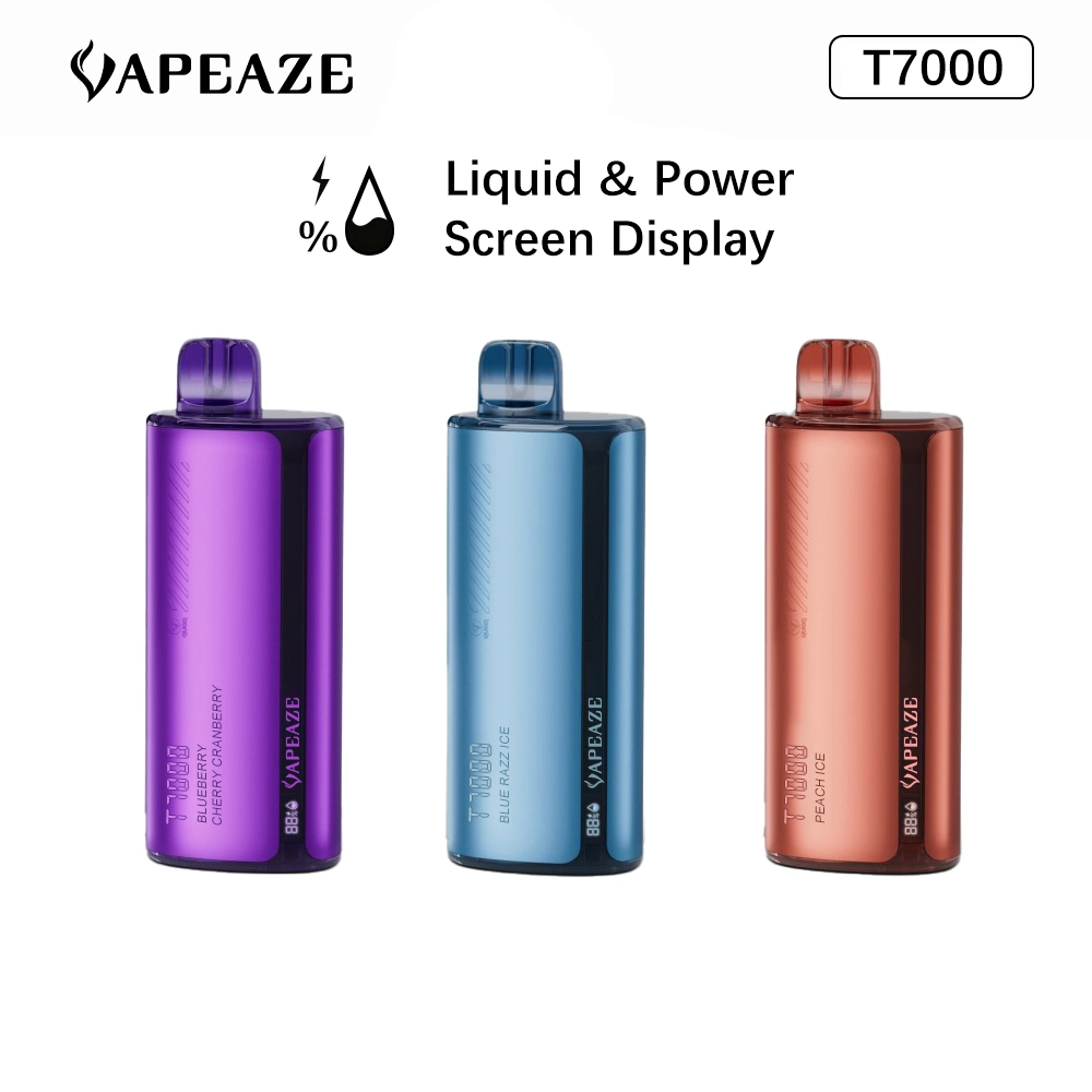 2023 La última República Funky Ti7000 Pantalla Vape desechables 7000 inhalaciones de Vape recargable Nic 5% 17ml Elf Vape 5000 desechables 7000 Vape Pen