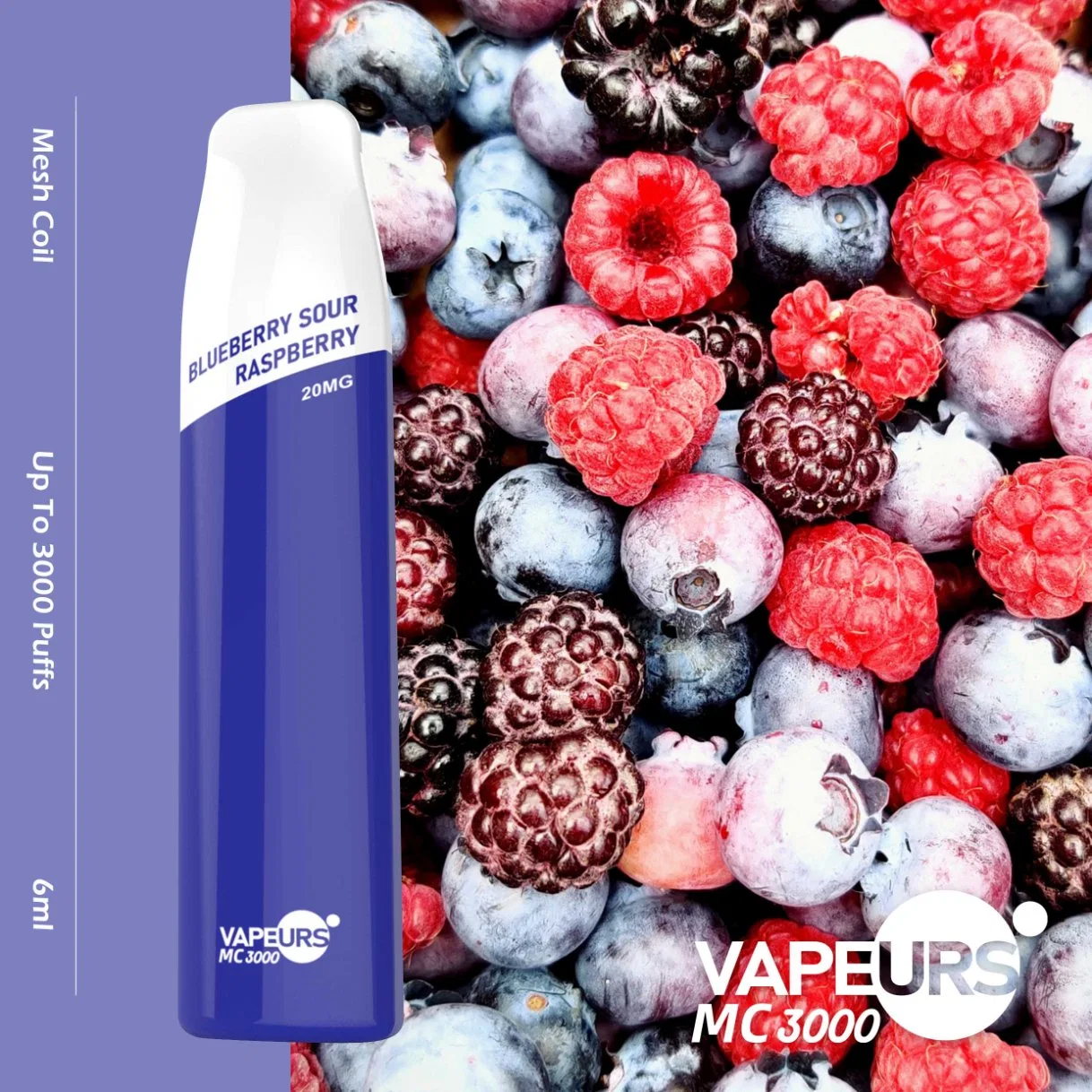 Fuerte Aroma Vapeurs 3000 inhalaciones de 2% de sal de Nico E Cig Puff Plus desechables vaporizador Vaper Wholesale Vape Pen narguile