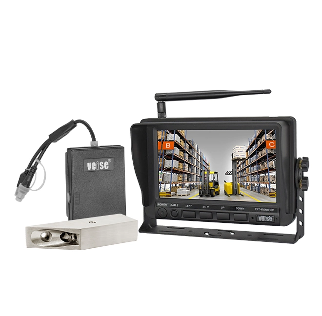 Split Screen 1080P HD IP69K Waterproof Camera Wireless Forklift Reversing Camera