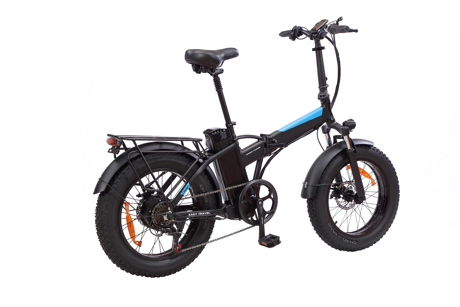 Fabricante de bicicletas elétricas dobráveis ​​com motor de 500W, bicicleta elétrica com pneus largos.