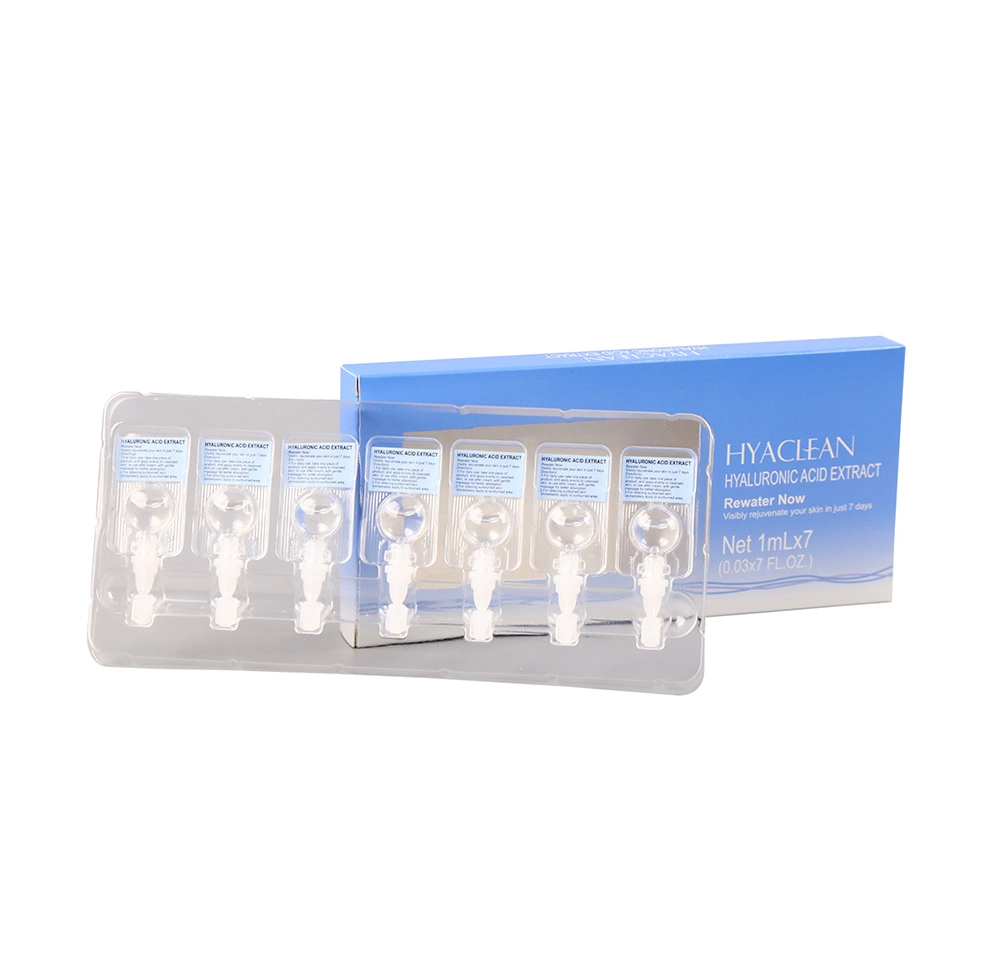 Ácido hialurônico Anti-Aging Hyaclean 7PCS/caixão de cosméticos pessoal de cuidados da pele essência Banheira