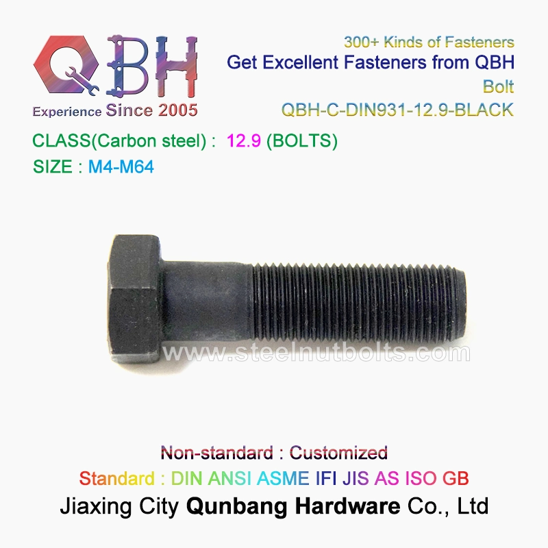 Qbh Full Metal Carbon SS304/SS316 Stainless Steel DIN933 DIN931 Full Half Thread Hexagon Hex Solar Spring Washer Bolts Nuts Machine Machining Machinery Parts